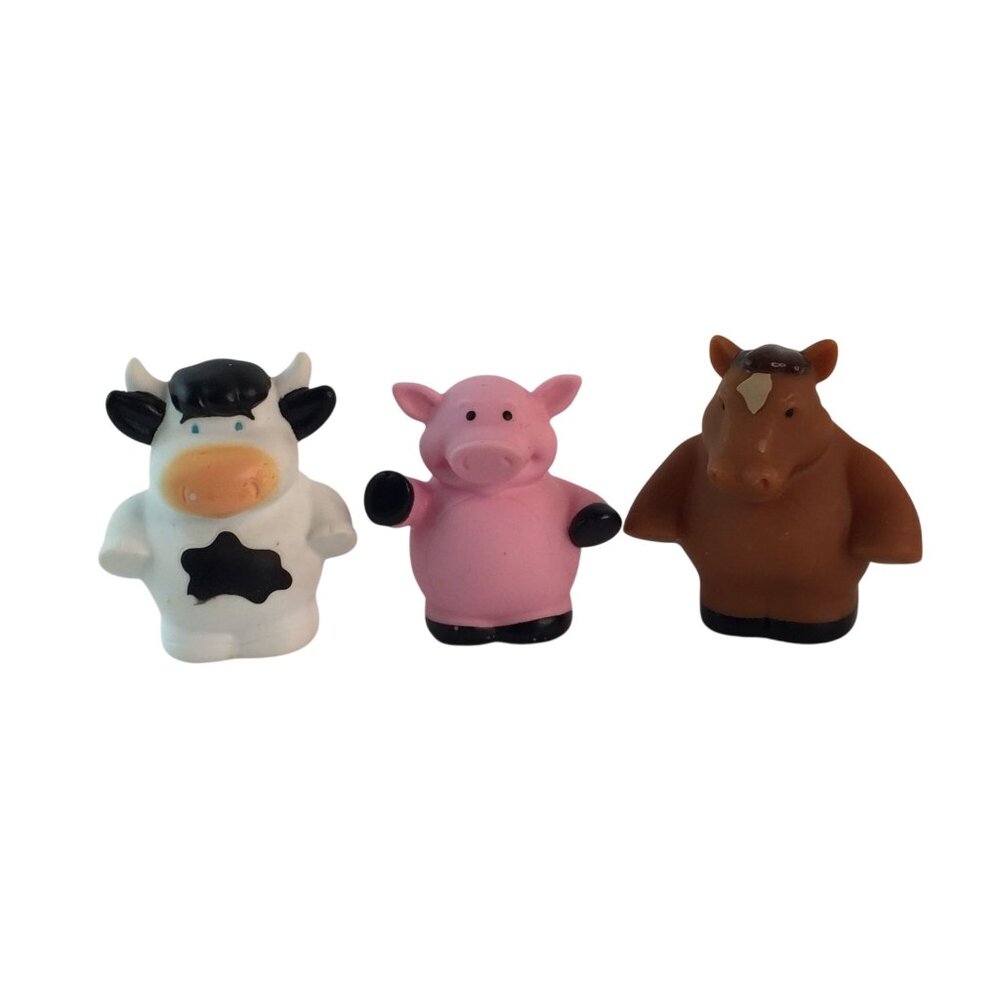 Tomy Ertl John‎ Deere Farm Animal Replacement Figures Cow Horse Pig Lot of 3